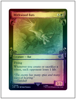 1x Mirkwood Bats, Showcase Scrolls Foil, LOTR, Magic MTG NM - Image 1