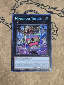 Yugioh Mimighoul Throne MP25-EN117 1st Edition Prismatic Secret Rare NM - Image 1