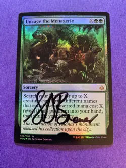 MTG Magic Uncage The Menagerie FOIL Signed Artist Proof x1 HOU Simon Dominic - Image 1