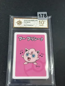 Jigglypuff Pristine 2019 Old Maid Pokemon Playing Card Grade 10 - Image 1