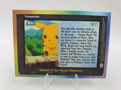 EP17 Island of the Giant Pokemon 2000 Topps TV Animation Edition Blue - Image 3