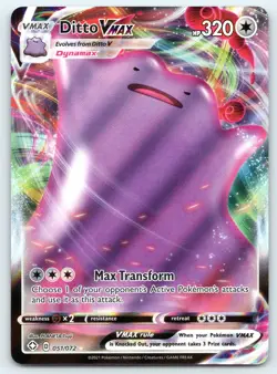 Ditto VMAX 051/072 Holo VMAX Rare Shining Fates Pokemon 2021 NM - Image 1