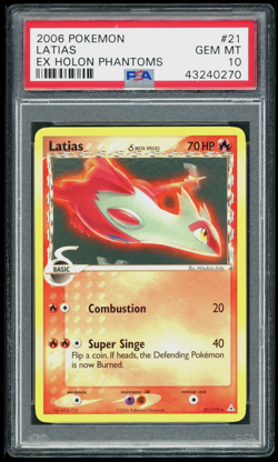 2006 POKEMON EX LATIAS HOLON PHANTOMS #21 PSA 10 *POP 33* - Image 1