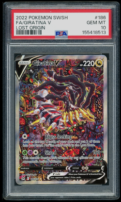 2022 POKEMON FA/GIRATINA V LOST ORIGIN SWORD & SHIELD LOST ORIGIN #186 PSA 10 - Image 1