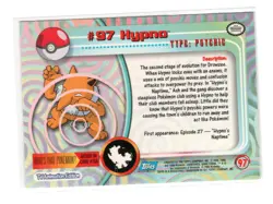 Hypno #97 Pokemon Topps 1999/2000 TV Animation - Image 2