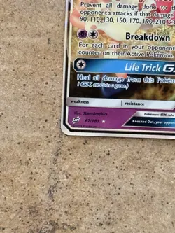 Pokemon TCG Mr. Mime GX Sun And Moon Team Up #67/181 Ultra Rare NM - Image 2