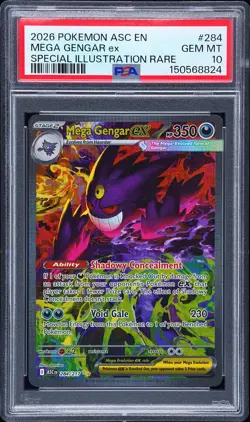 2026 POKEMON MEGA GENGAR ex SPECIAL ILLUS. RARE ASCENDED HEROES #284 PSA 10 - Image 1