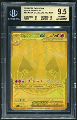 Pokemon Mega Charizard Y ex 2026 Mega Evolution Ascended Heroes MHR BGS 9.5 - Image 1