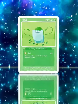 Pokepu S1, 1st Ed. - Blub (Bulbasaur) - Custom Pokemon Fan Art Parody - Image 1