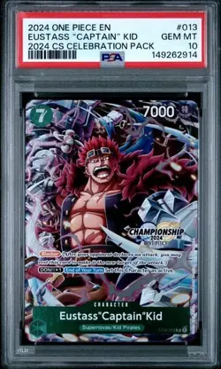 ONE PIECE EUSTASS "CAPTAIN" KID 2024 CHAMPIONSHIP CELEBRATION PACK #013 PSA 10 - Image 1