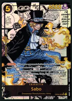 2023 One Piece Sabo Manga Alt Art OP04-083 Kingdoms of Intrigue - Image 1