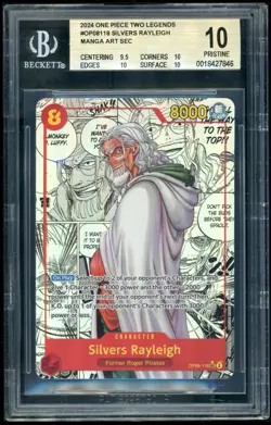 2024 One Piece Silvers Rayleigh MANGA ART SEC Two Legends BGS 10 - Image 1
