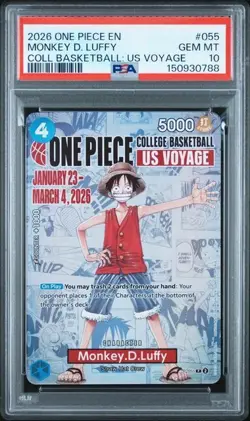 2026 OP PROMOS MONKEY D. LUFFY COLL BASKETBALL: US VOYAGE *5 Card PSA 10 Lot* - Image 2