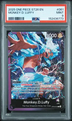 2025 ONE PIECE ST26-PURPLE/BLACK MONKEY D. LUFFY MONKEY D. LUFFY PSA 9 - Image 1