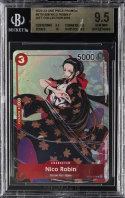 2022-23 ONE PIECE PROMOS GIFT COLLECTION 2023 #ST01008 NICO ROBIN BGS 9.5 - Image 1
