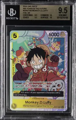 2024 ONE PIECE 500 YEARS IN THE FUTURE FOIL SR MONKEY D. LUFFY L BGS 9.5 - Image 1