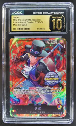 2024 ONE PIECE JP SABO PROMO ST13-001 MINI-TIN CGC 10 PRISTINE Q PT - Image 1