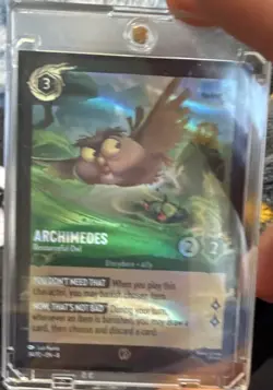 Disney Lorcana TCG Archimedes Resourceful Owl 79/204 Foil Common Emerald EN - Image 1