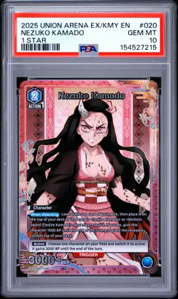 2025 UNION ARENA EX/KMY 1 STAR #020 NEZUKO KAMADO PSA 10 - Image 1