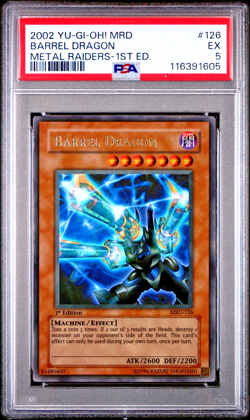 PSA 5 1ST EDITION Barrel Dragon MRD-126 Metal Raiders Ultra Rare YUGIOH - Image 1