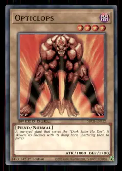 Yugioh Opticlops #SBCB-EN112 LP - Image 1