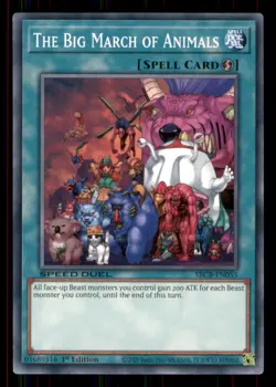 Yugioh The Big March of Animals #SBCB-EN055 Lightly played - Image 1