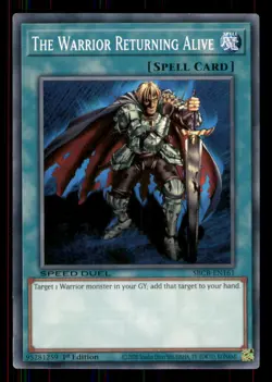 Yugioh The Warrior Returning Alive #SBCB-EN161 Lightly played - Image 1