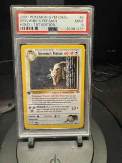 Pokemon Card TCG Giovanni's Persian 8/132 Gym Challenge 2000 PSA 9 1st Edition - Image 1