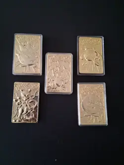 Golden Pokemon Cards Burger King Promo X5 - Image 1