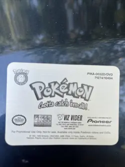 1998 Pikachu & Meowth Pioneer Viz Video DVD Pokemon Promo Card #0032D - Image 2