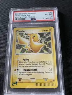 2003 Pokemon Pikachu Holo Black Star Promo Card #012 PSA 8 - Image 1