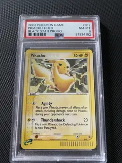 2003 Pokemon Pikachu Holo Black Star Promo Card #012 PSA 8 - Image 2