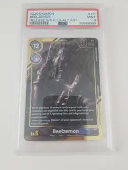 Digimon Card Beelzemon BT2-111 SEC Secret Rare Alt Art Alternate Art PSA 9 Mint - Image 1