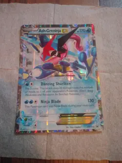 Ash-Greninja EX XY 133 | Jumbo Oversized Black Star Promo Pokemon Card | PLAYED - Image 1