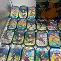 Huge Lot of 41 Tins & 2 Elite Trainer Boxes EMPTY *NO CARDS* Crown Zenith S Fate - Image 4