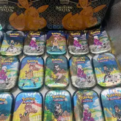Huge Lot of 41 Tins & 2 Elite Trainer Boxes EMPTY *NO CARDS* Crown Zenith S Fate - Image 5