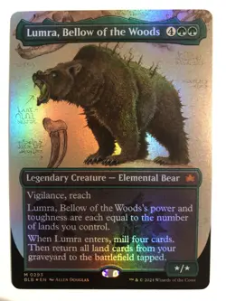 MTG Lumra, Bellow of the Woods Borderless Foil (BLB) #0293 - Never Played - Mint - Image 1