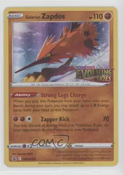 Galarian Zapdos (Prerelease) Holo Pokemon Sword & Shield Black Star #SWSH124 - Image 1