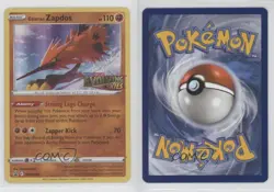 Galarian Zapdos (Prerelease) Holo Pokemon Sword & Shield Black Star #SWSH124 - Image 3