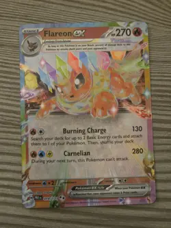 Pokemon Flareon ex 014/131 Sv: Prismatic Evolutions Holo Double Rare EN 270HP - Image 1