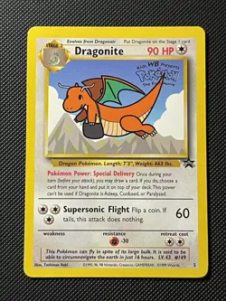 DRAGONITE Black Star Promo 5 1999 WB Pokemon The First Movie WOTC Vintage - Image 1