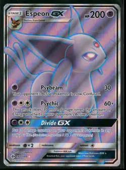 2017 Pokemon Sun & Moon Espeon GX 140/149 Full Art Ultra Rare NM - Image 1