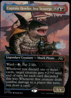 1x Foil Captain Howler, Sea Scourge (Borderless) - Aetherdrift - NM - MTG - Image 1