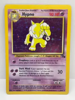 Hypnoses Holo Rare Pokemon TCG Fossil 8/62 Moderately Played - Image 1