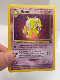 Hypnoses Holo Rare Pokemon TCG Fossil 8/62 Moderately Played - Image 2