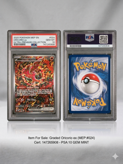 2025 POKEMON MEP PROMO UPC #024 ORICORIO EX PSA 10 🔥💎🔥 - Image 1