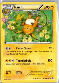 Raichu RC9/RC32 Common Generations Pokemon Lightly Played - Image 1