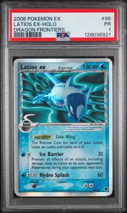 2006 POKEMON EX DRAGON FRONTIERS #96 LATIOS EX-HOLO PSA 1 - Image 1