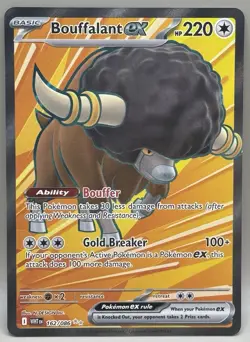 Bouffalant ex 162/086 Holo Ultra Rare White Flare Pokemon Lightly Played - Image 1
