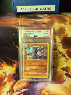 2020 Pokemon Vivid Voltage DONPHAN Prerelease Holo Promo PSA Graded Gem Mint 10 - Image 1